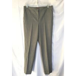 CH Carolina Herrera Wool Dress Trousers Pants Soft Melange Gray Slim, US 6
